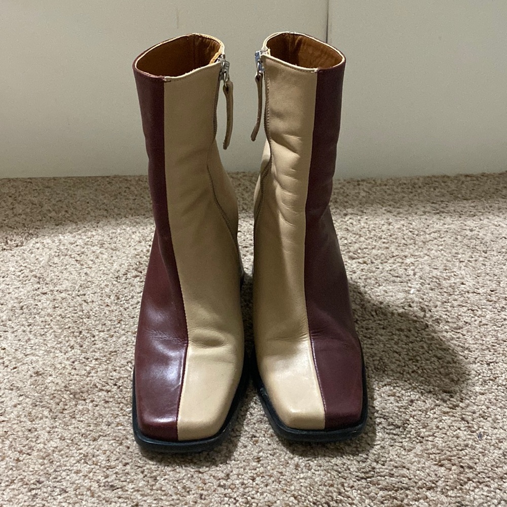 Two tone boots